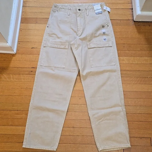 NWT, GAP, Baggy Utility Canvas Pants, Bedrock, Men's 30x32